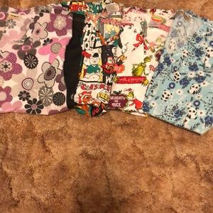 Four L scrub tops